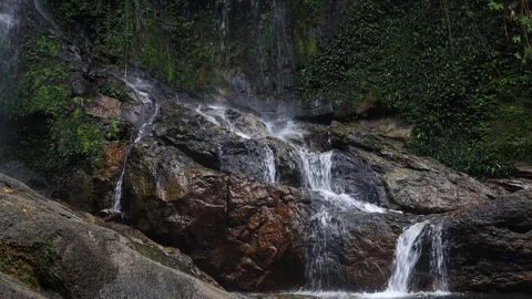 Waterfall in jungle Stock Footage 128640105