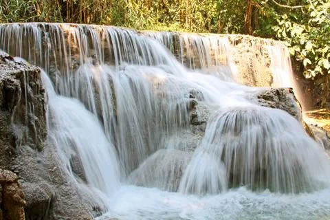 Waterfall in jungle Stock Photos