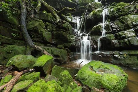 Waterfall in jungle Stock Photos