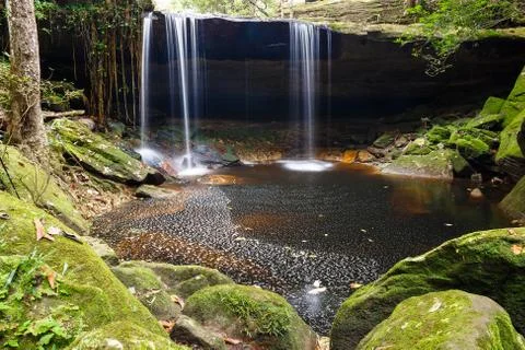 Waterfall in jungle Stock Photos