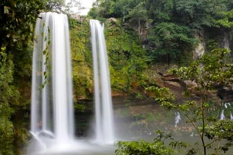 Waterfall in the jungle Stock Photos