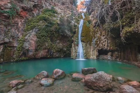 Waterfall in a jungle Stock Photos