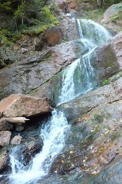 Waterfall into jungle Stock Photos