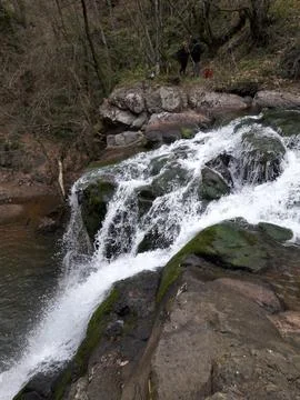 Waterfall into jungle Stock Photos