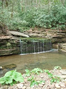 Waterfall into jungle Stock Photos