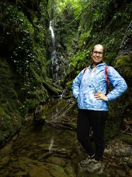 Waterfall into jungle Stock Photos