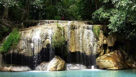The waterfall in Kanchanaburi Stock Footage 82355463