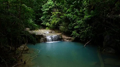The waterfall in Kanchanaburi Stock Footage 82359272