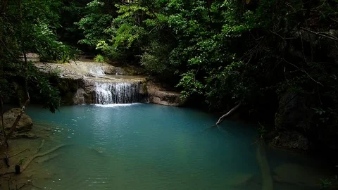 The waterfall in Kanchanaburi Stock Footage 82359291