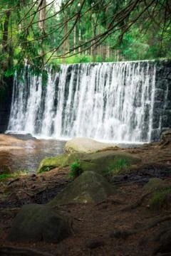 Waterfall in Karpacz Stock Photos