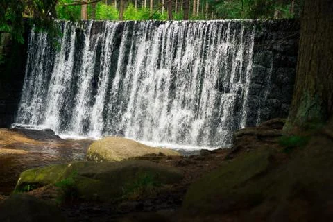 Waterfall in Karpacz Stock Photos