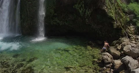 Waterfall Krcic in Knin Stock Footage 57874433
