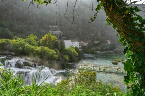 Waterfall in Krka Stock Photos