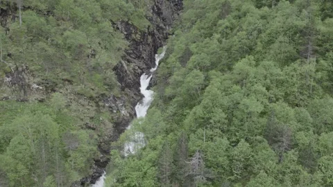 Waterfall of the  Lac d'Oo Stock Footage 305261348