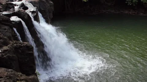 Waterfall Lagoon Stock Footage 3980423