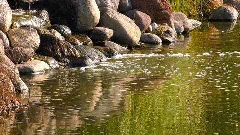 Waterfall on Lake Видео 102879161