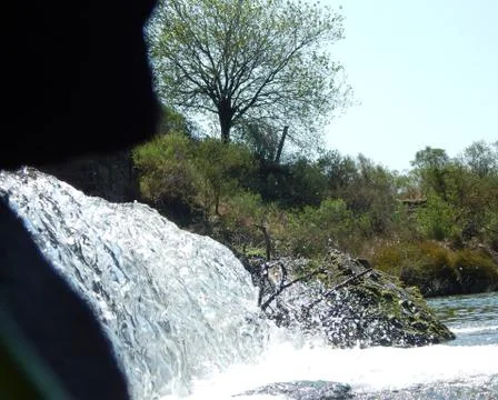 Waterfall landscape. 库存照片