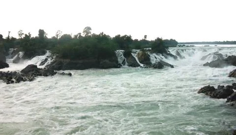 Waterfall in Laos Stock Photos