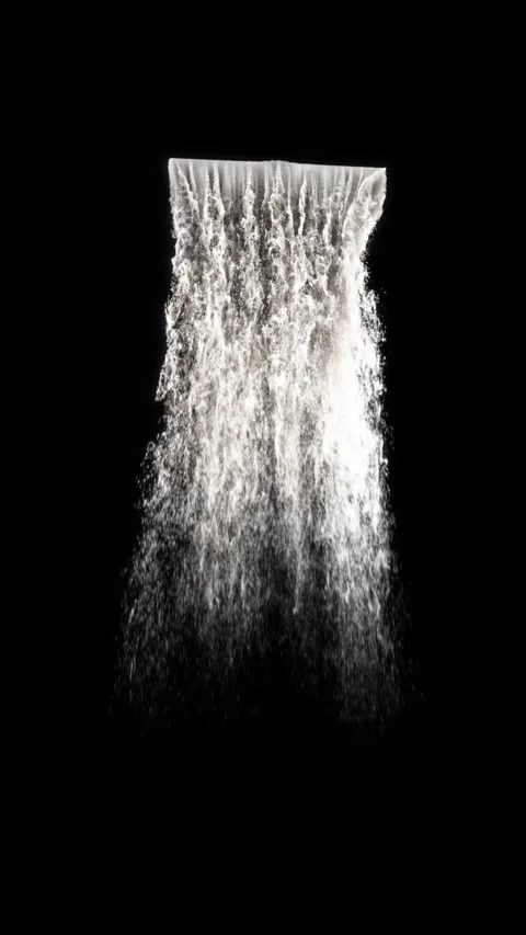 Waterfall large fast looking up viewport Stock Footage 335346920