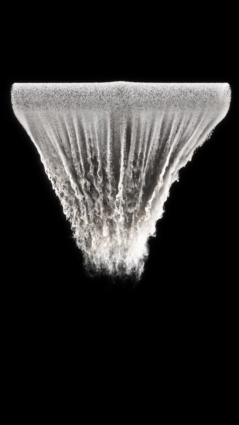Waterfall large top view fast Stock Footage 335347136