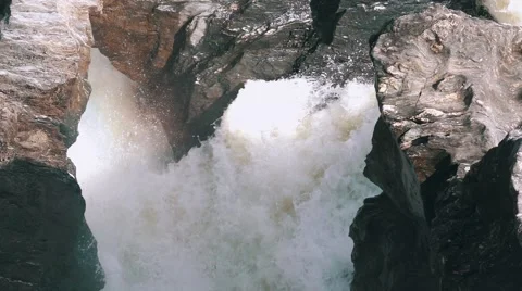 Waterfall in the Lava Fields Stock Footage 59320966