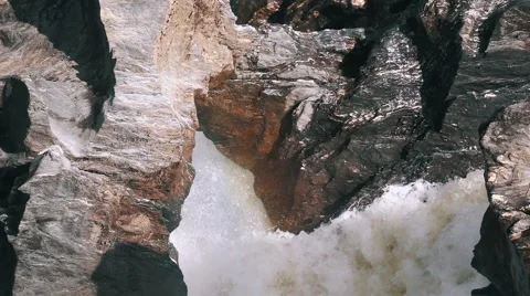 Waterfall in the Lava Fields Stock Footage 59321381