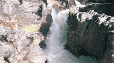 Waterfall in the Lava Fields Stock Footage 59321610