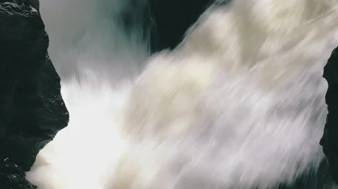 Waterfall in the Lava Fields Stock Footage 63852101