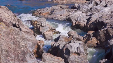 Waterfall in the Lava Fields Stock Footage 84576012