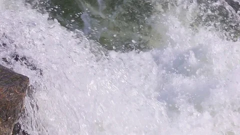 Waterfall in the Lava Fields Stock Footage 84576360