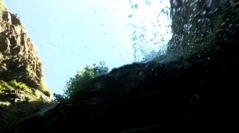 Waterfall into lens 스톡 동영상 8954873