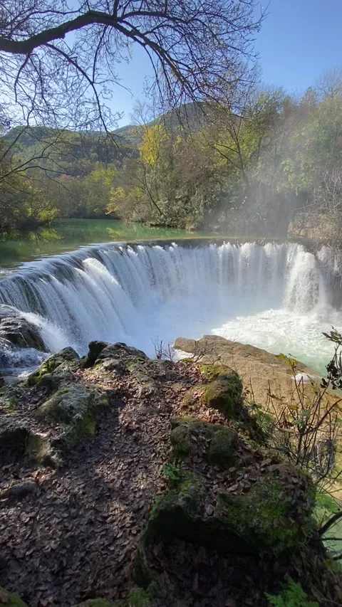 Waterfall Les Cévennes Video stock 345361296