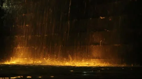 Waterfall with lights 스톡 동영상 9025877