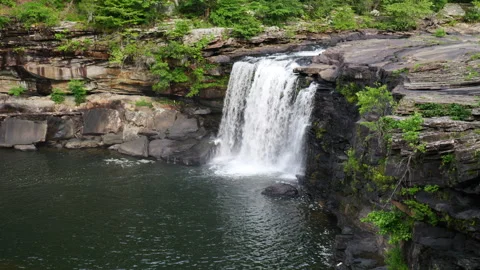Waterfall on Little River, Alabama Stock Footage 337671138