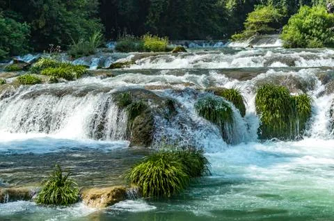 The waterfall of Lobo Stock Photos