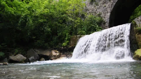 Waterfall loibl Stock Footage 22558193