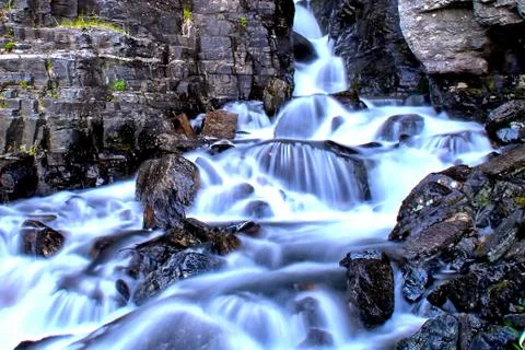 Waterfall long exposure Stock Photos