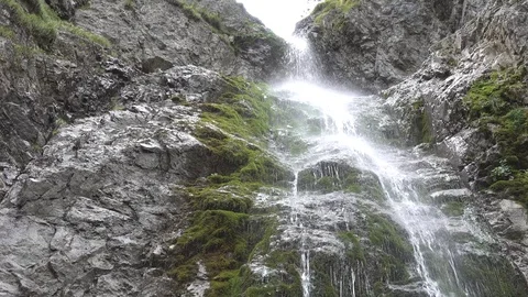 Waterfall looking up Stock Footage 79412964