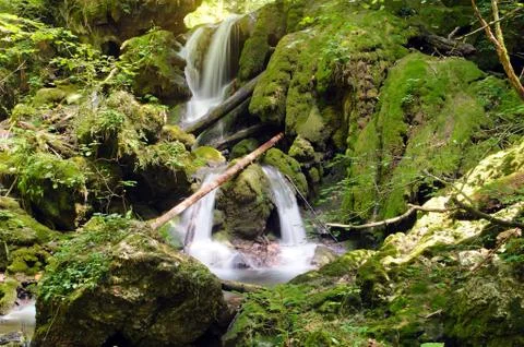 Waterfall made from tufa Stock Photos