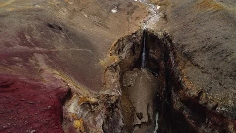 Waterfall in the magic mountains Stock Footage 144845794