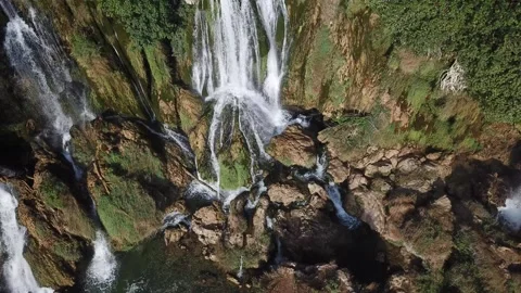 Waterfall Majesty: A Natural Cascade Stock Footage 304518434