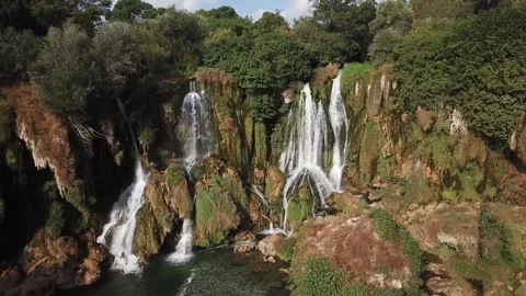 Waterfall Majesty: A Natural Cascade Stock Footage 304518648
