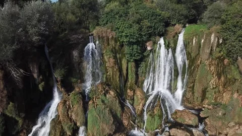 Waterfall Majesty: A Natural Cascade Stock Footage 304518723