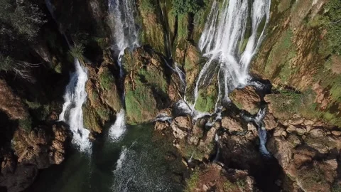 Waterfall Majesty: A Natural Cascade Stock Footage 304518737
