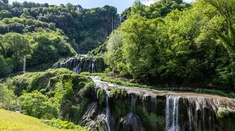 The waterfall of mamrore closed Foto stock