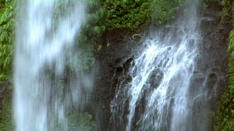 Waterfall medium realtime loop Stock Footage 106179