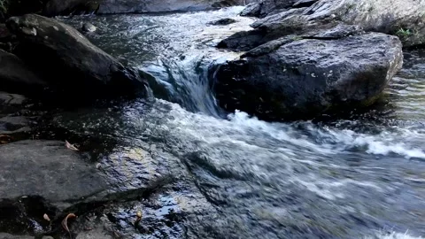 Waterfall Meia Lua-Half Moon-Pirenopolis Stock Footage 156527757