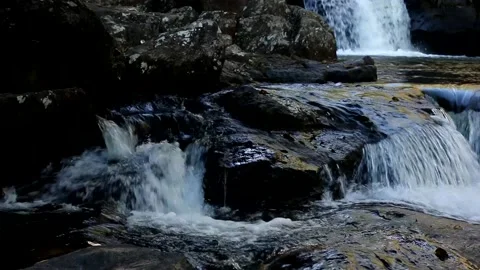 Waterfall Meia Lua-Half Moon-Pirenopolis Stock Footage 156527837