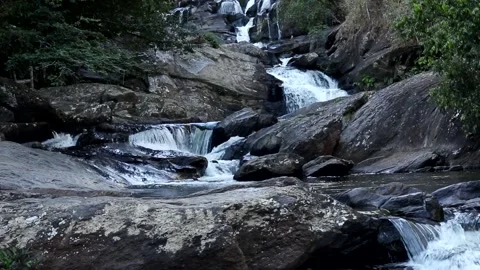 Waterfall Meia Lua-Half Moon-Pirenopolis Stock Footage 156527915
