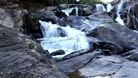 Waterfall Meia Lua-Half Moon-Pirenopolis Stock Footage 156527921